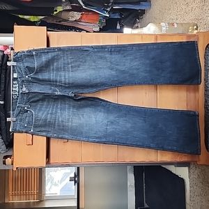 NWOT Guess: The Cliff Bootcut (vintage & relaxed-fit) dark-wash, Men's 34"x30"
